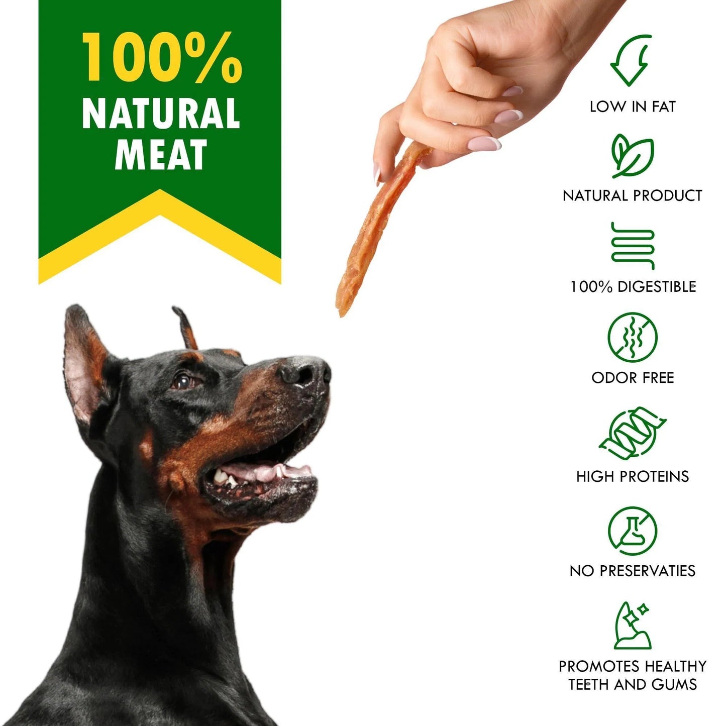 Premium Human‑Grade Grain‑Free Chicken Strips – Healthy Protein Chews