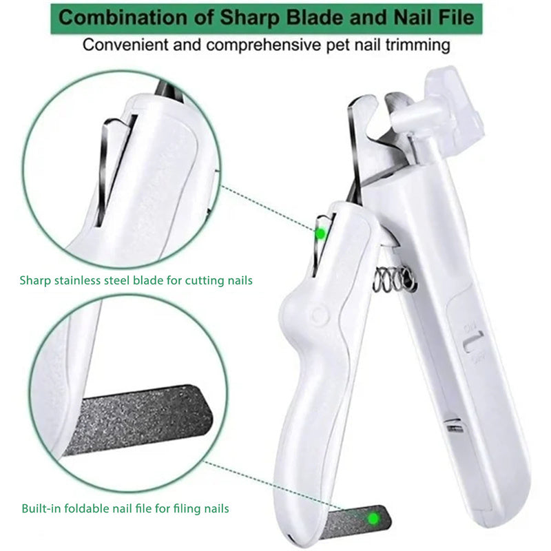 SafeGlow LED Pet Nail Clippers – Calm, Confident Grooming for Cats & Dogs