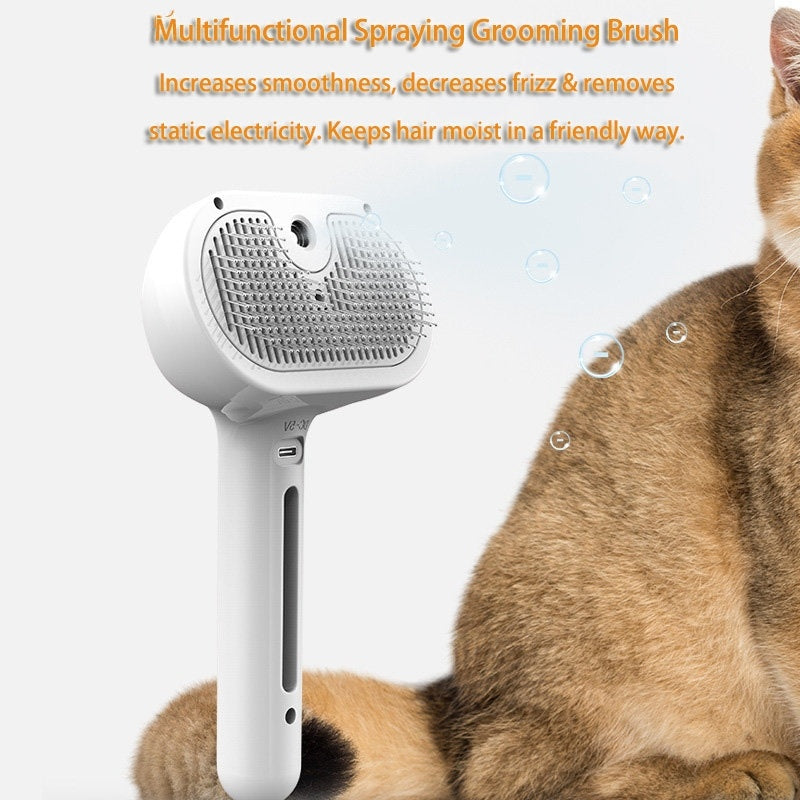 MoistureMist Self-Cleaning Pet Grooming Comb