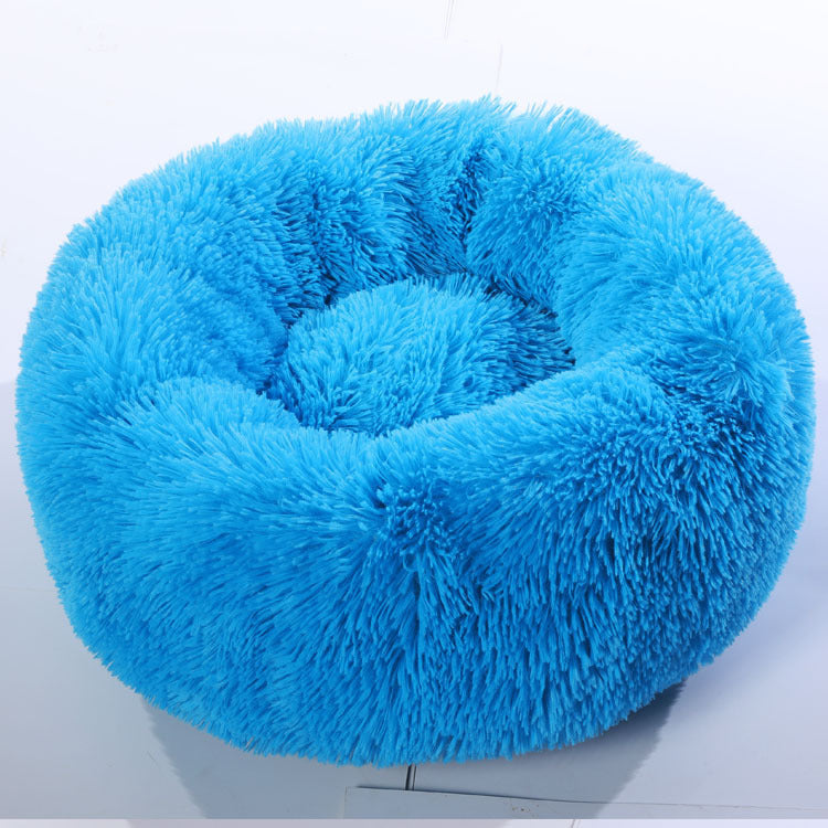 Small Cat Round Plush Nest – Cozy Comfort for Your Kitten