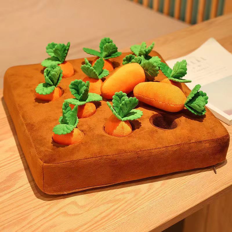 Durable Carrot Chew & Snuffle Mat Pet Toy