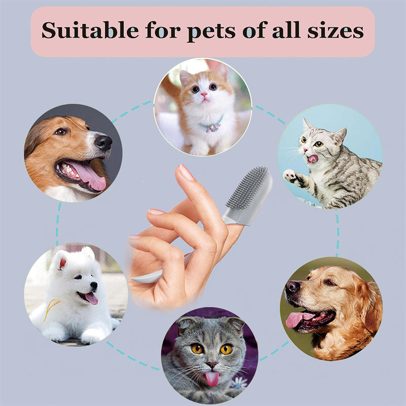 Gentle Fingertip Dog & Cat Toothbrush – Fresh Breath, Healthy Smile