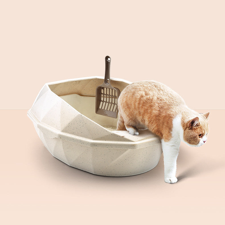 Diamond Comfort Semi‑Enclosed Cat Litter Sanctuary
