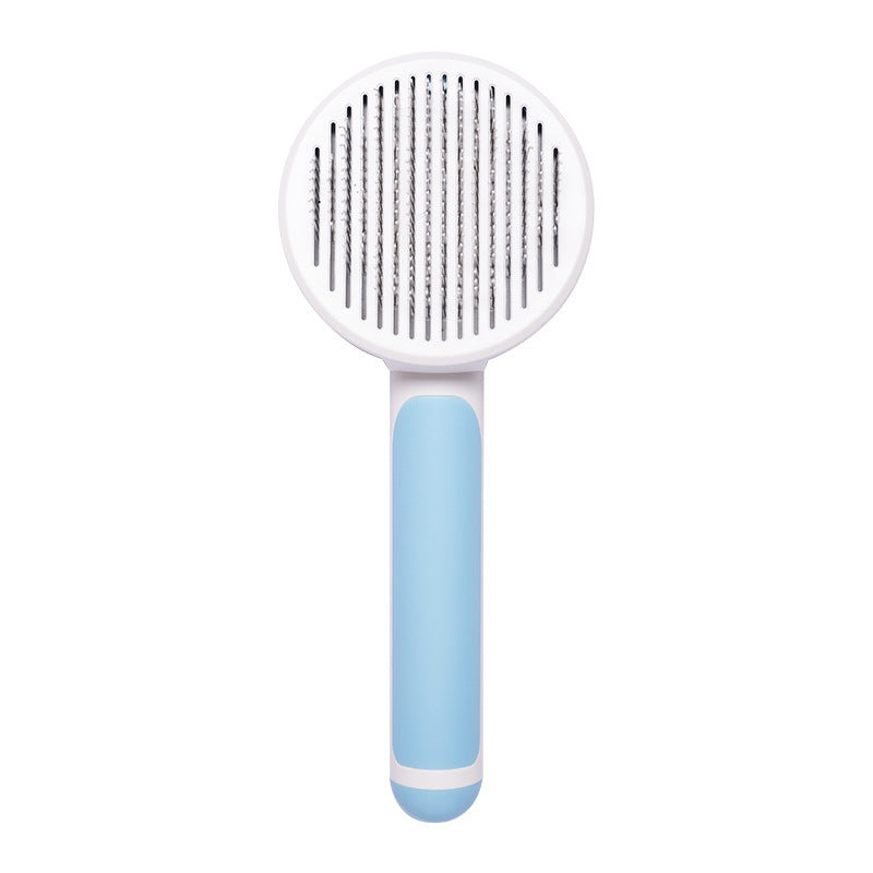 Gentle Self‑Cleaning Steel Wire Cat Brush — Comfort Grooming & Fur‑Free Home