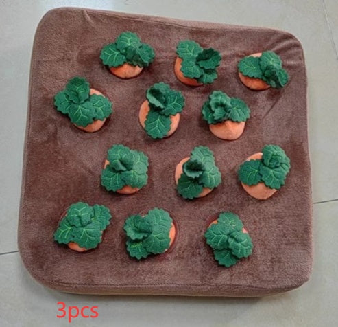 Durable Carrot Chew & Snuffle Mat Pet Toy