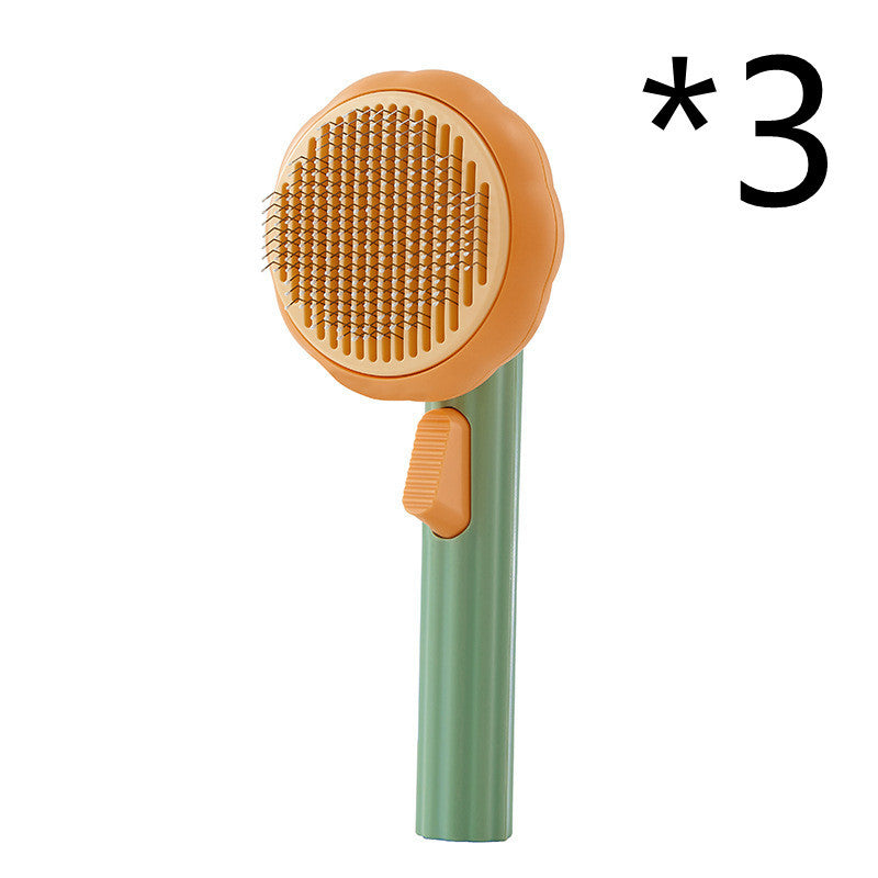 Gentle Self‑Cleaning Steel Wire Cat Brush — Comfort Grooming & Fur‑Free Home