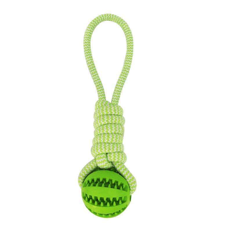 Hemp Rope & Rubber Treat Ball – Bite‑Resistant Doggy Chew Toy