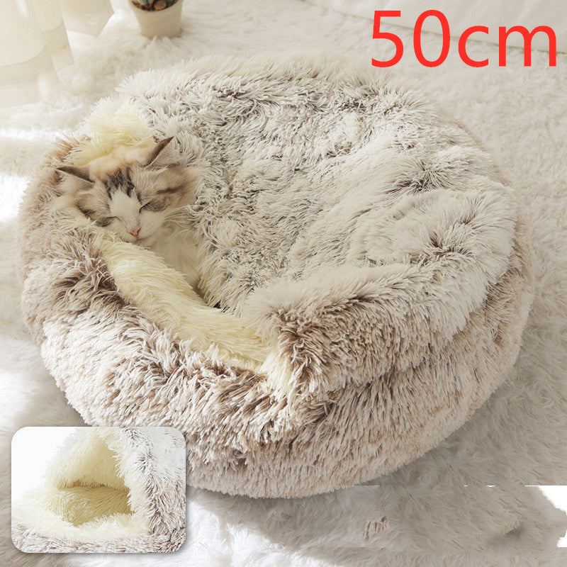 Cozy Nest 2‑in‑1 Winter Pet Bed