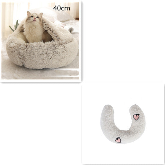 Cozy Nest 2‑in‑1 Winter Pet Bed