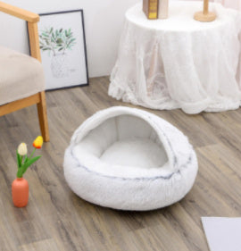 Cozy Nest 2‑in‑1 Winter Pet Bed