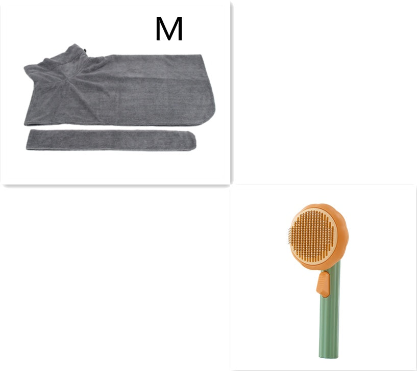 Gentle Self‑Cleaning Steel Wire Cat Brush — Comfort Grooming & Fur‑Free Home