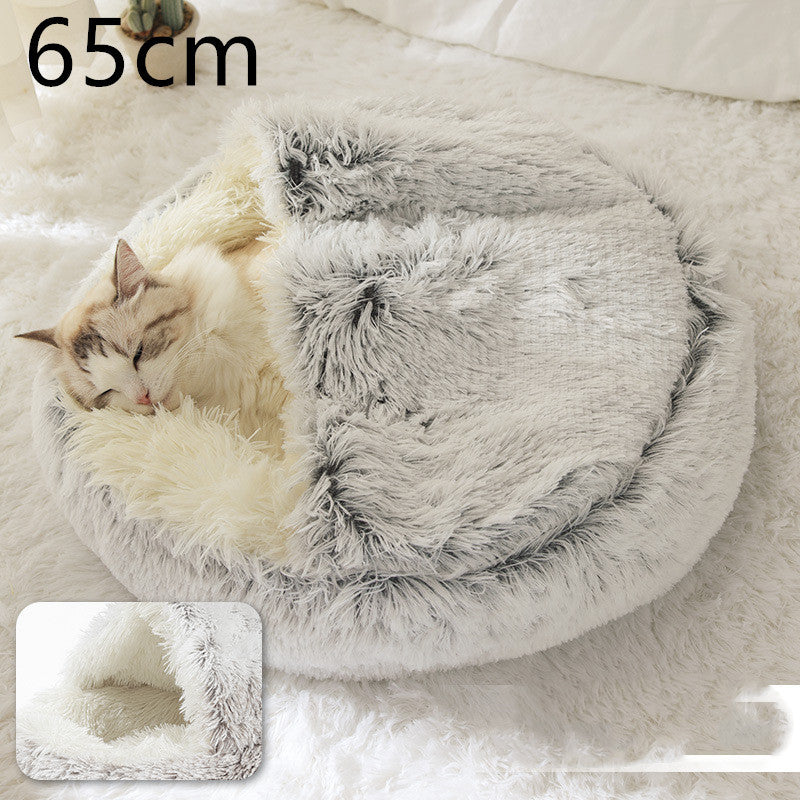Cozy Nest 2‑in‑1 Winter Pet Bed