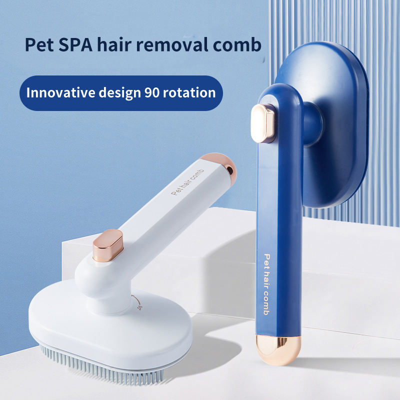 Self‑Cleaning Pet Hair Removal Comb – Gentle Grooming, No Mess!