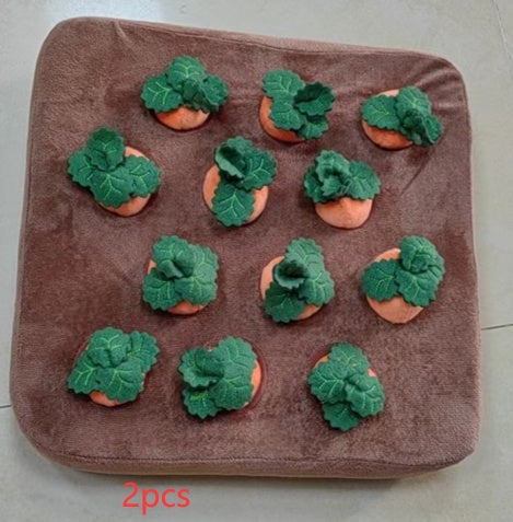 Durable Carrot Chew & Snuffle Mat Pet Toy
