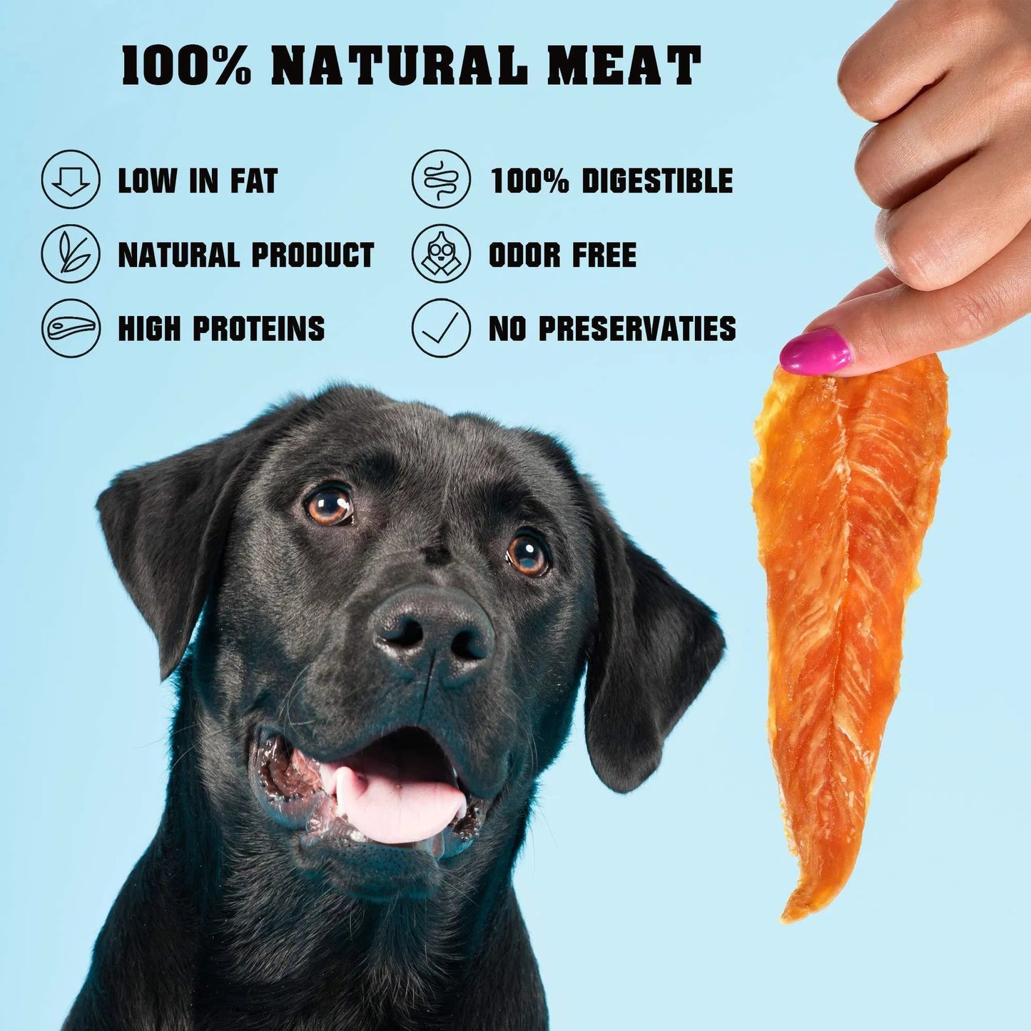 Human‑Grade Chicken Jerky Dog Treats – Grain‑Free, High‑Protein Training & Reward Strips