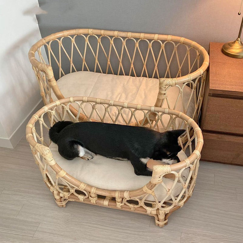 Elevate Your Pet’s Comfort with a Hand‑Woven Rattan Retreat