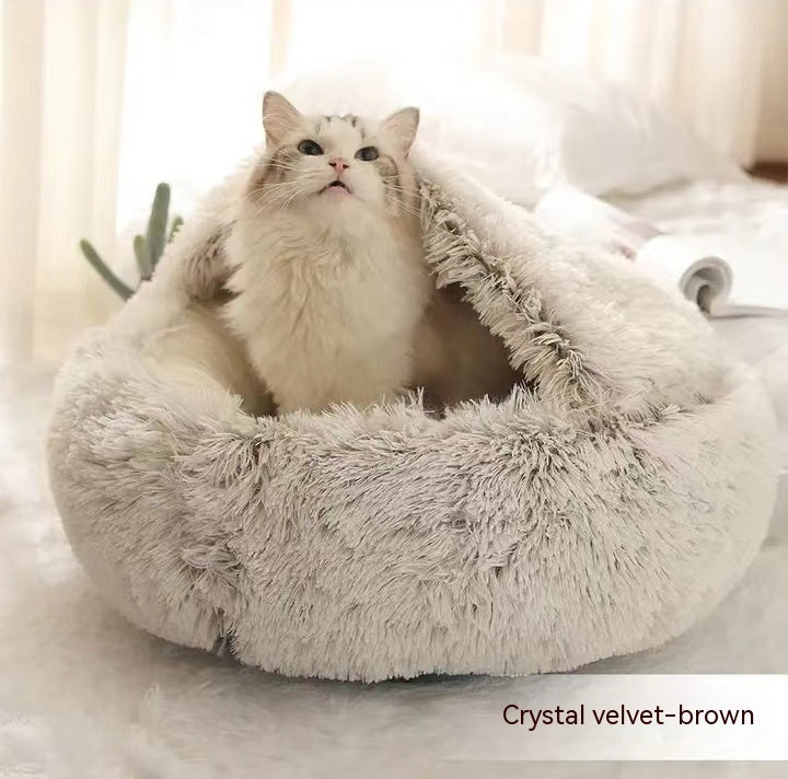 Cozy Nest 2‑in‑1 Winter Pet Bed