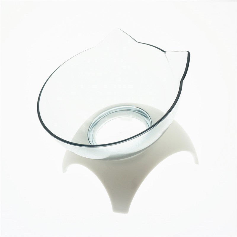 Non‑Slip Double Cat & Dog Bowl with Raised Stand – Ergonomic 15° Tilt Feeding Station