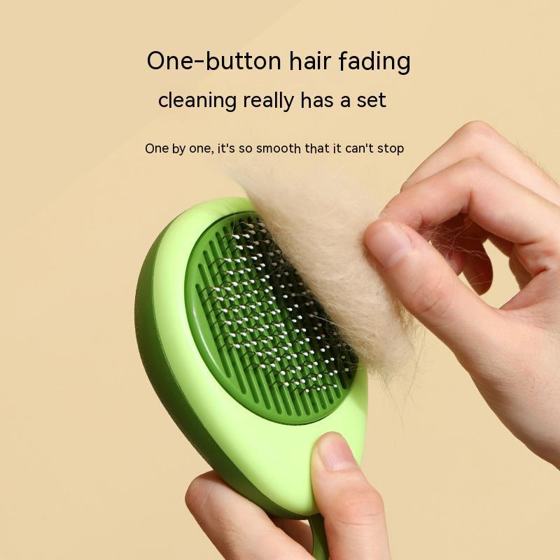 Avocado‑Shaped Pet Hair Remover Brush – Gentle Massage, Easy Cleanup!