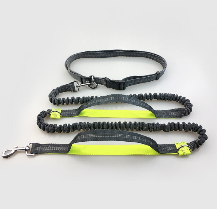 Pet Supplies Multi‑Function Reflective Elastic Dog Leash for Running & Pull Control