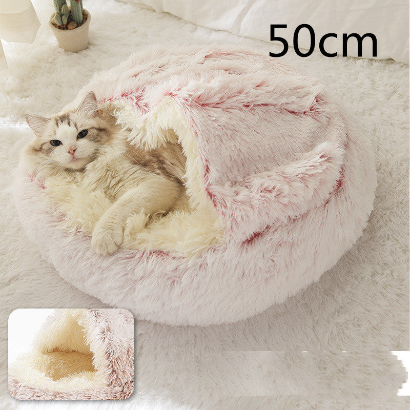 Cozy Nest 2‑in‑1 Winter Pet Bed