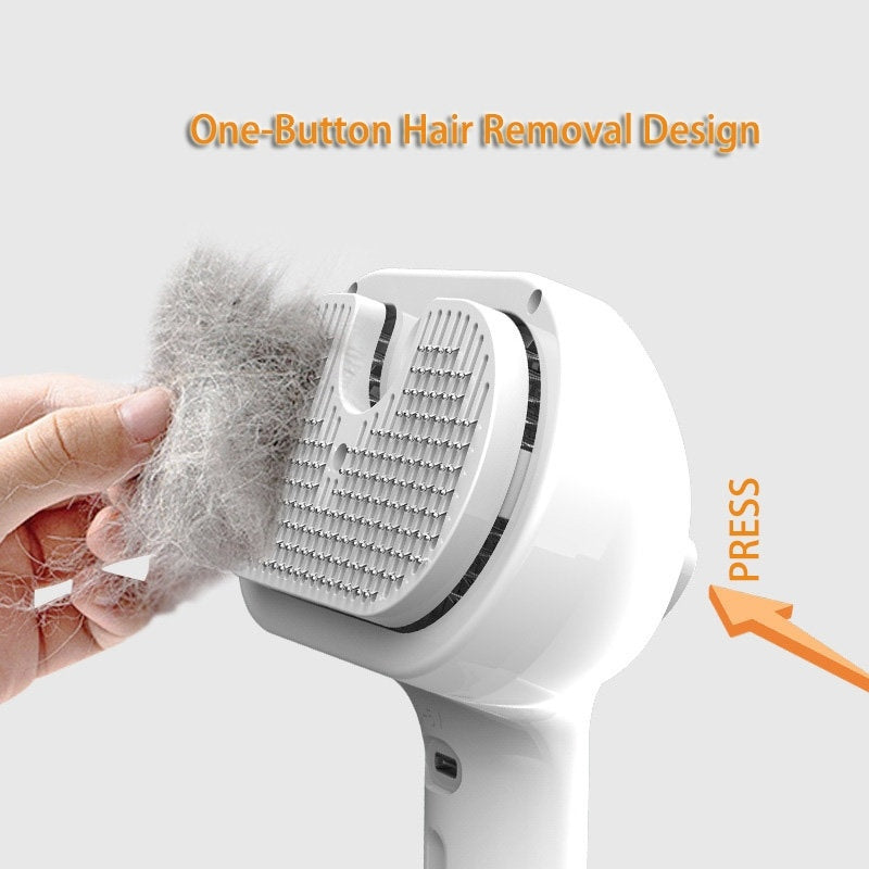 MoistureMist Self-Cleaning Pet Grooming Comb