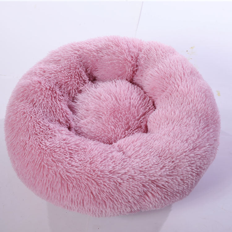 Small Cat Round Plush Nest – Cozy Comfort for Your Kitten