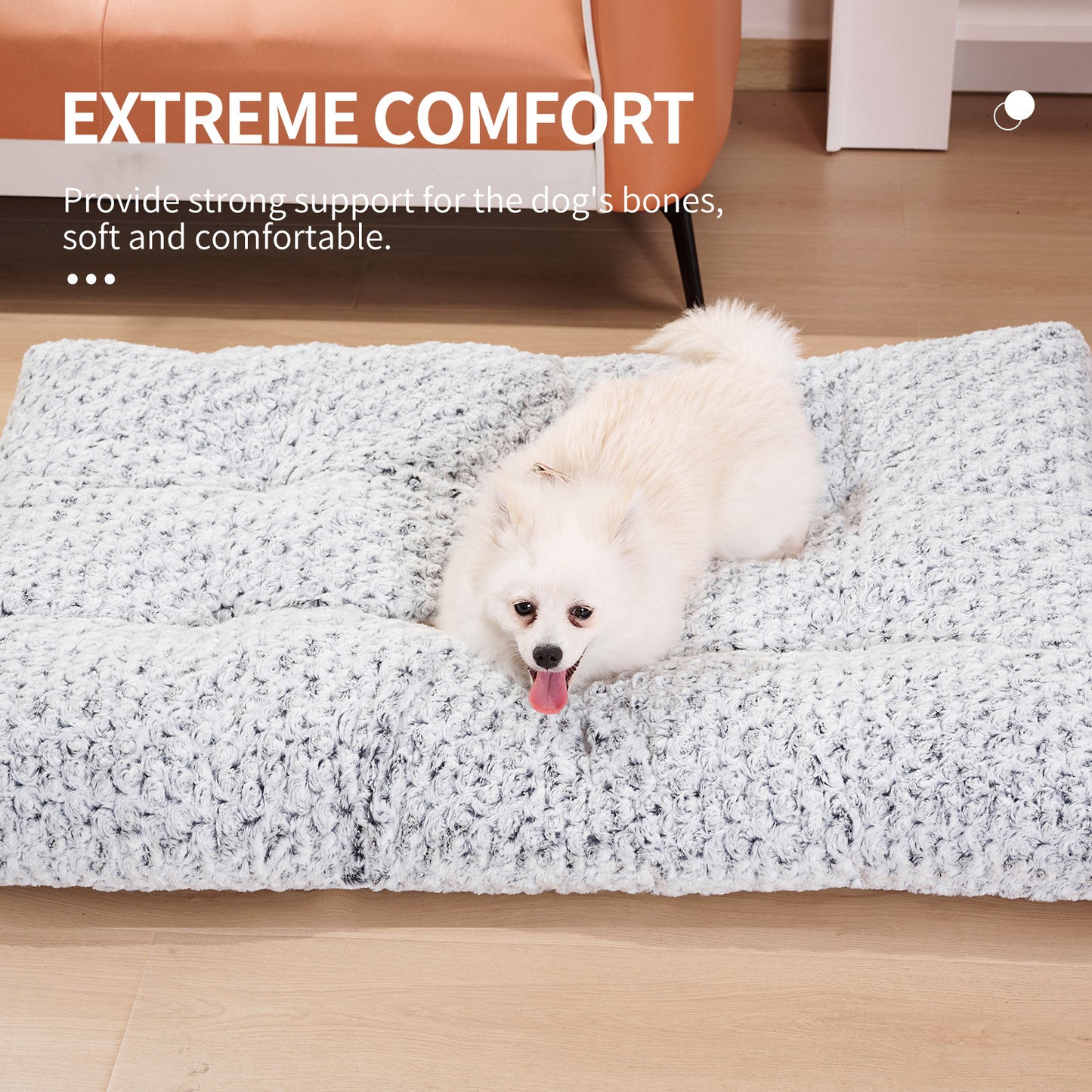 Rose Velvet Plush Crate Pad – Blissful Comfort for Small, Medium & Large Dogs