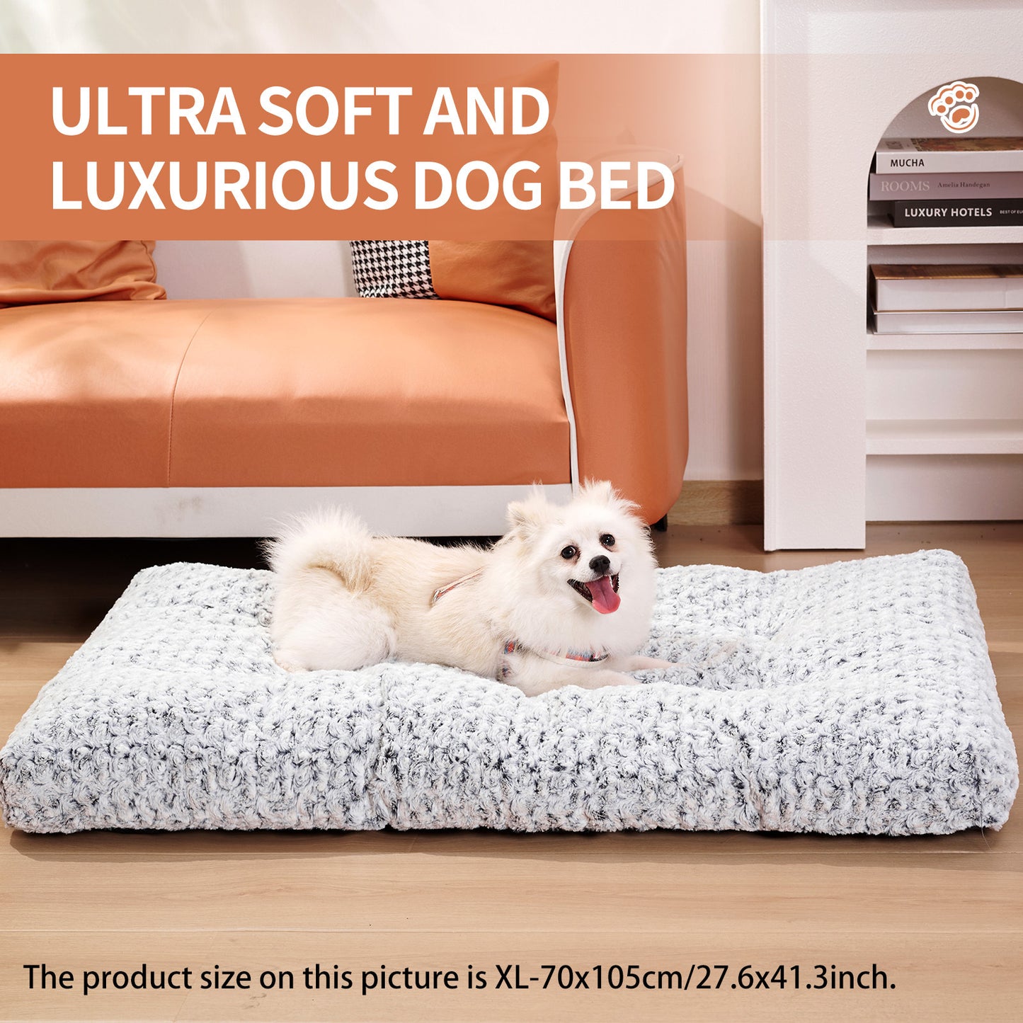 Rose Velvet Plush Crate Pad – Blissful Comfort for Small, Medium & Large Dogs