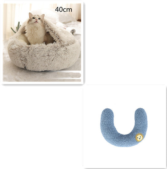 Cozy Nest 2‑in‑1 Winter Pet Bed
