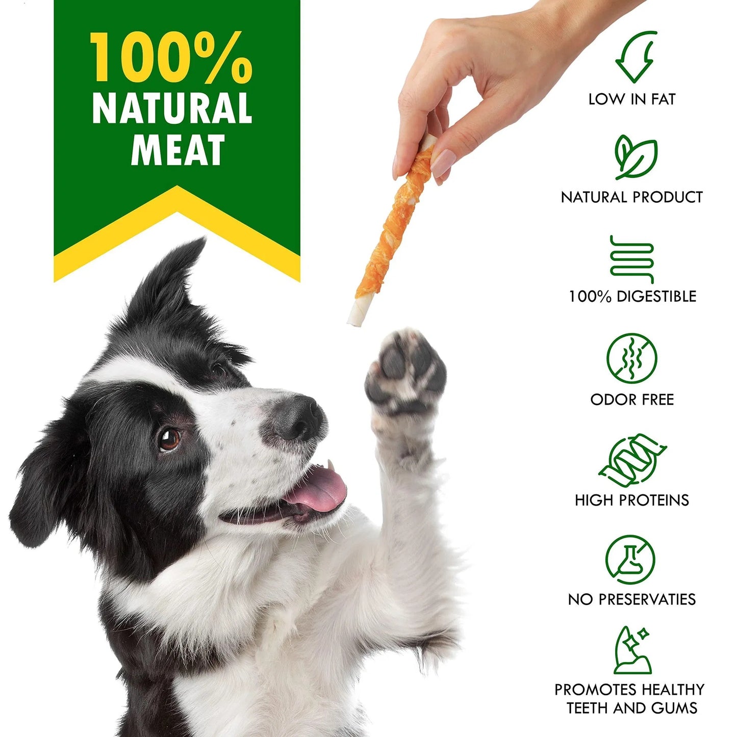 Premium Human‑Grade Grain‑Free Chicken Strips – Healthy Protein Chews