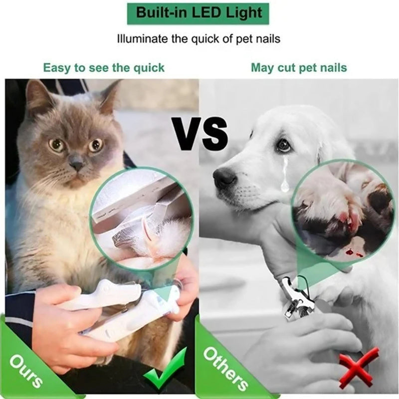 SafeGlow LED Pet Nail Clippers – Calm, Confident Grooming for Cats & Dogs