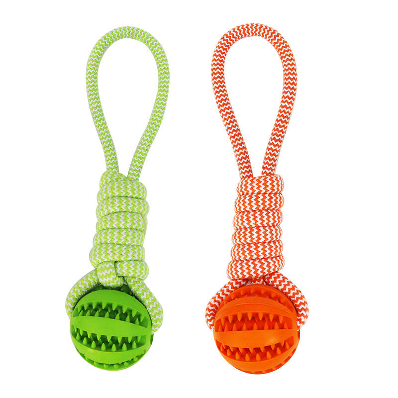 Hemp Rope & Rubber Treat Ball – Bite‑Resistant Doggy Chew Toy