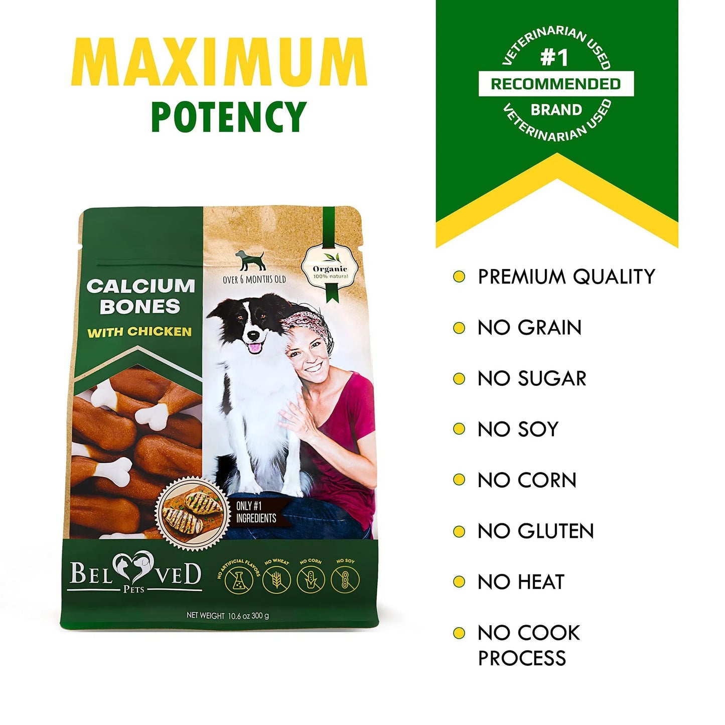 Grain‑Free Chicken‑Wrapped Calcium Chew – Rawhide‑Free Dental Treat