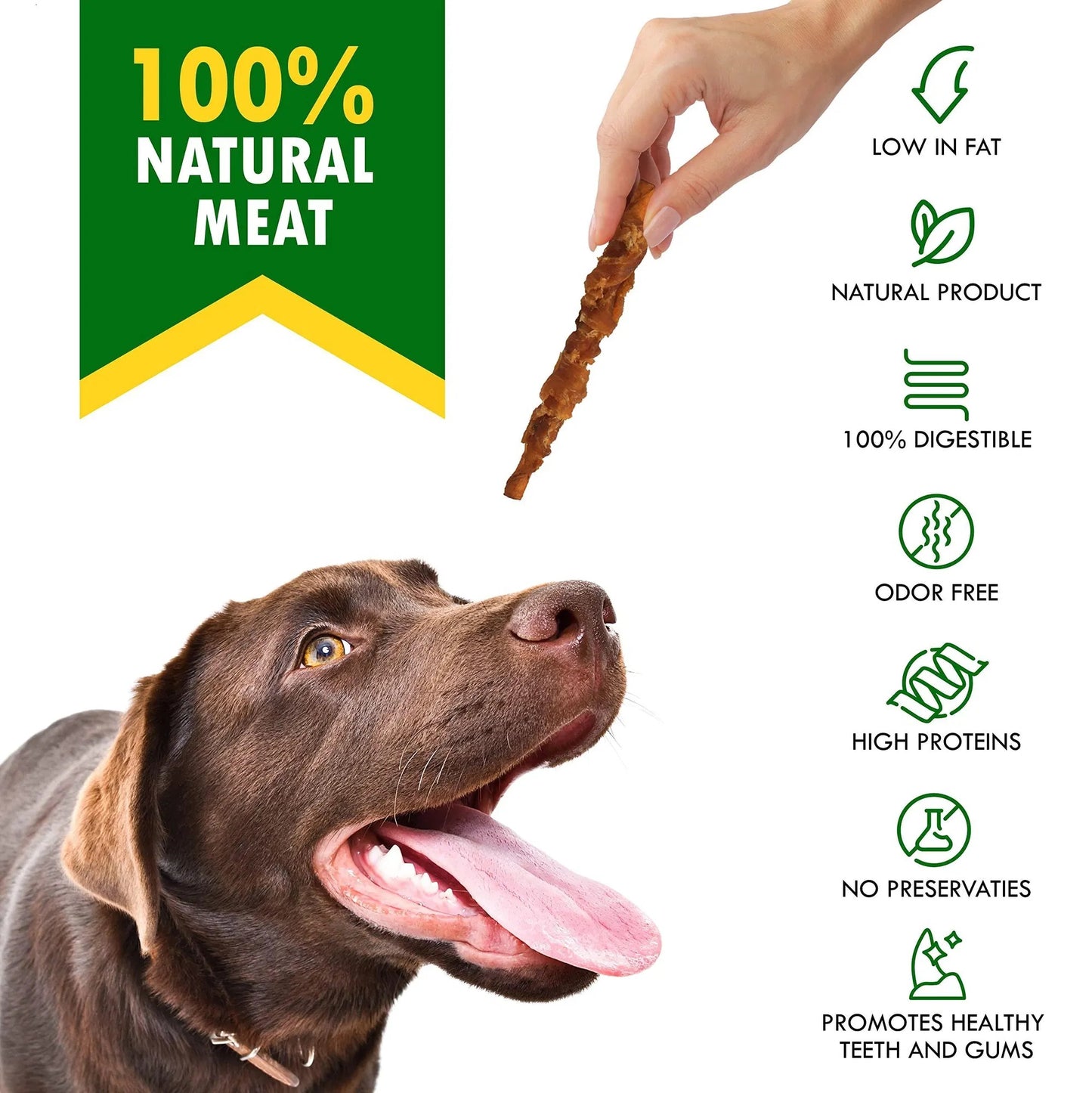 Chicken‑Wrapped Smoked Rawhide Sticks – Healthy Chew That Cleans Teeth & Rewards