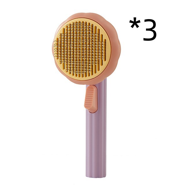 Gentle Self‑Cleaning Steel Wire Cat Brush — Comfort Grooming & Fur‑Free Home