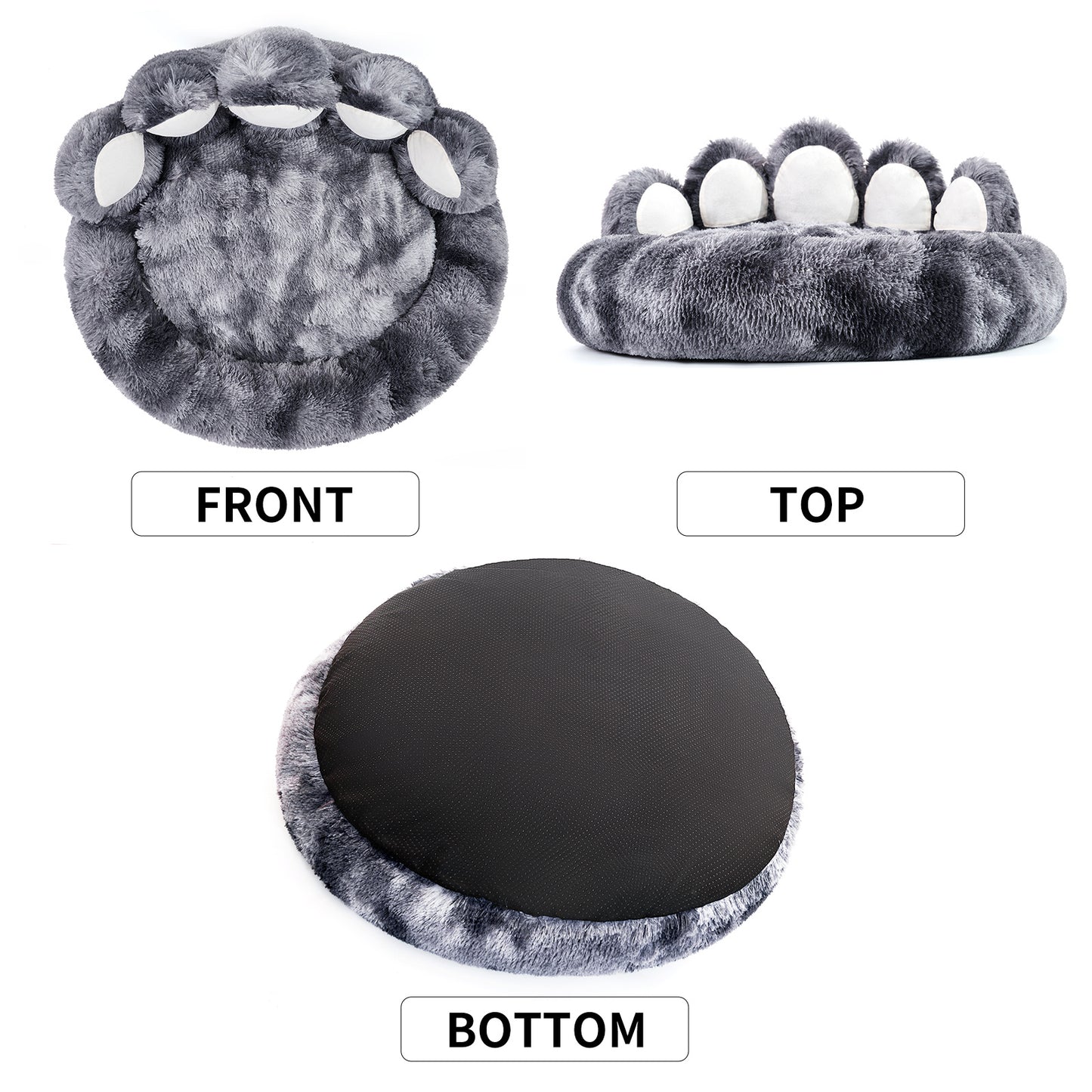 Bear Paw Shape Dog Bed – Plush & Cozy Pet Bed for Small to Medium Dogs