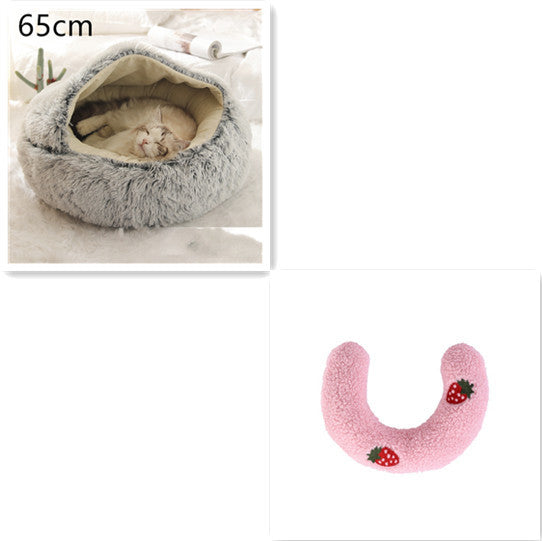 Cozy Nest 2‑in‑1 Winter Pet Bed