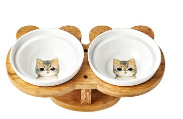Elegant Ceramic Cat & Dog Bowl – Comfortable, Hygienic, Slip‑Resistant Feeding