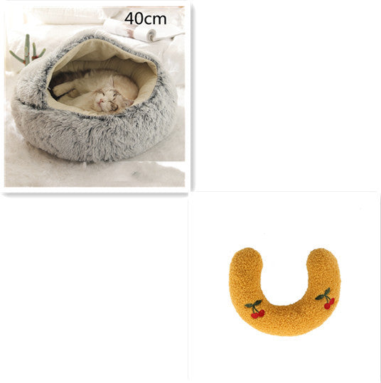 Cozy Nest 2‑in‑1 Winter Pet Bed