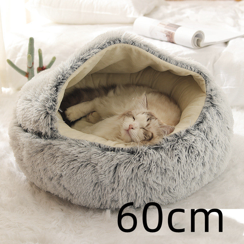 Cozy Nest 2‑in‑1 Winter Pet Bed