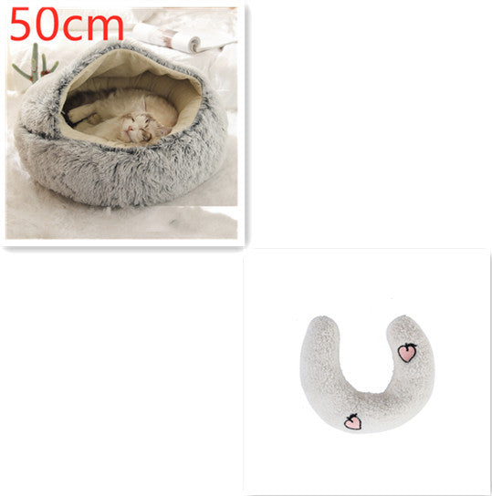 Cozy Nest 2‑in‑1 Winter Pet Bed