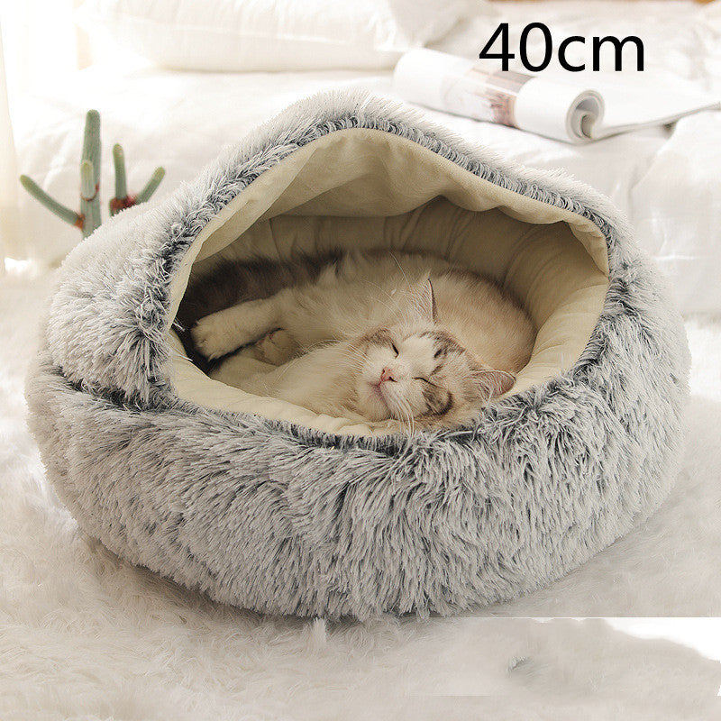 Cozy Nest 2‑in‑1 Winter Pet Bed