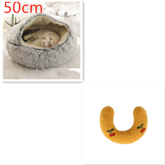 Cozy Nest 2‑in‑1 Winter Pet Bed