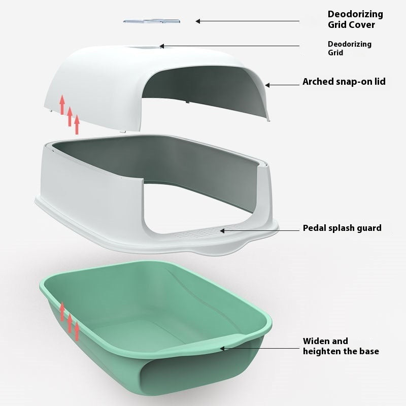 CozyCat Vault – Oversized Fully Enclosed Cat Litter Box