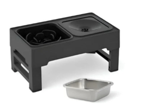 Elevated Dog Feeder with Double Stainless Steel Bowls