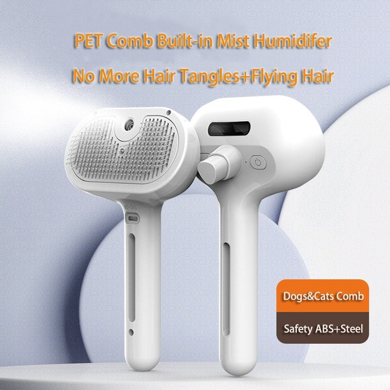 MoistureMist Self-Cleaning Pet Grooming Comb