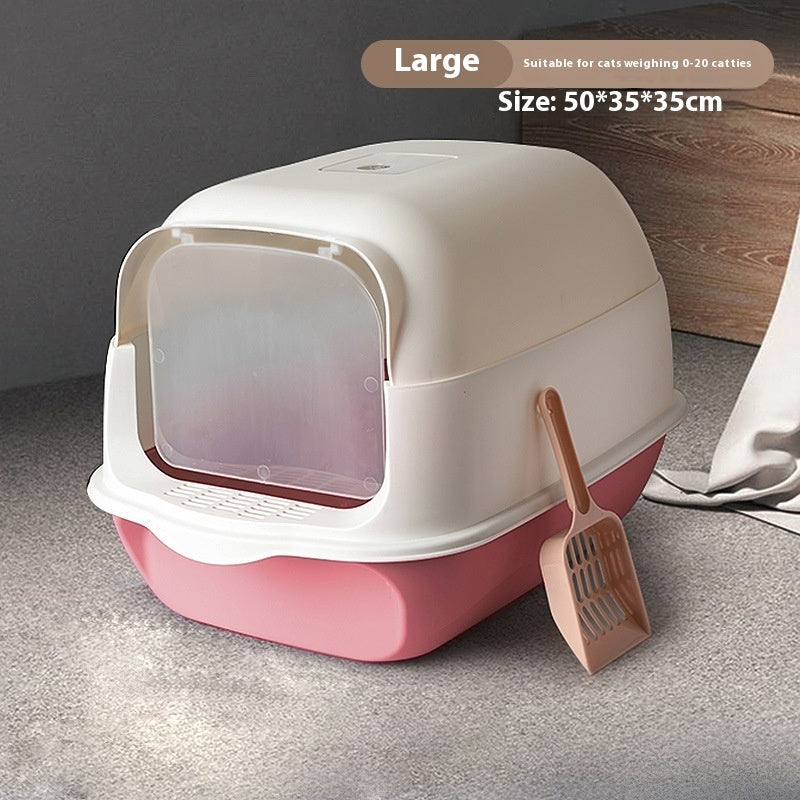 CozyCat Vault – Oversized Fully Enclosed Cat Litter Box