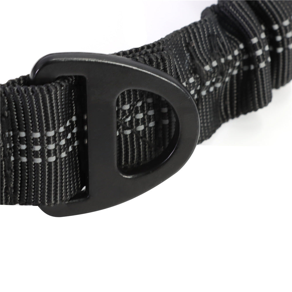 Multifunctional Shock‑Absorbing Dog Leash (4–6 ft) with Seatbelt Attachment