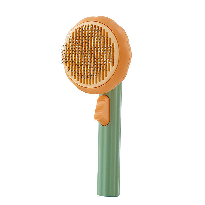 Gentle Self‑Cleaning Steel Wire Cat Brush — Comfort Grooming & Fur‑Free Home